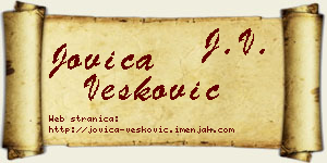 Jovica Vesković vizit kartica